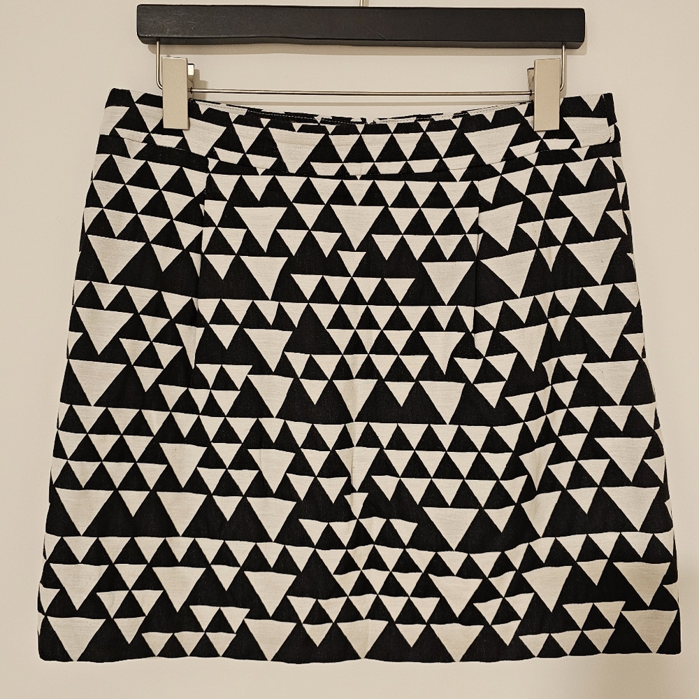 J. CREW Black & White Print Mini Skirt